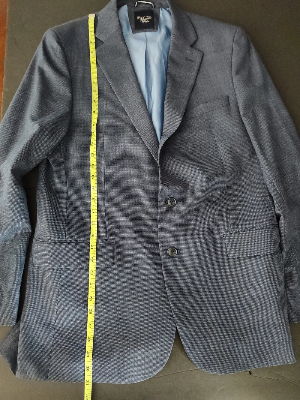 Original Penguin Navy Textured Sport Coat with Light Blue Lining Mens Size 44L